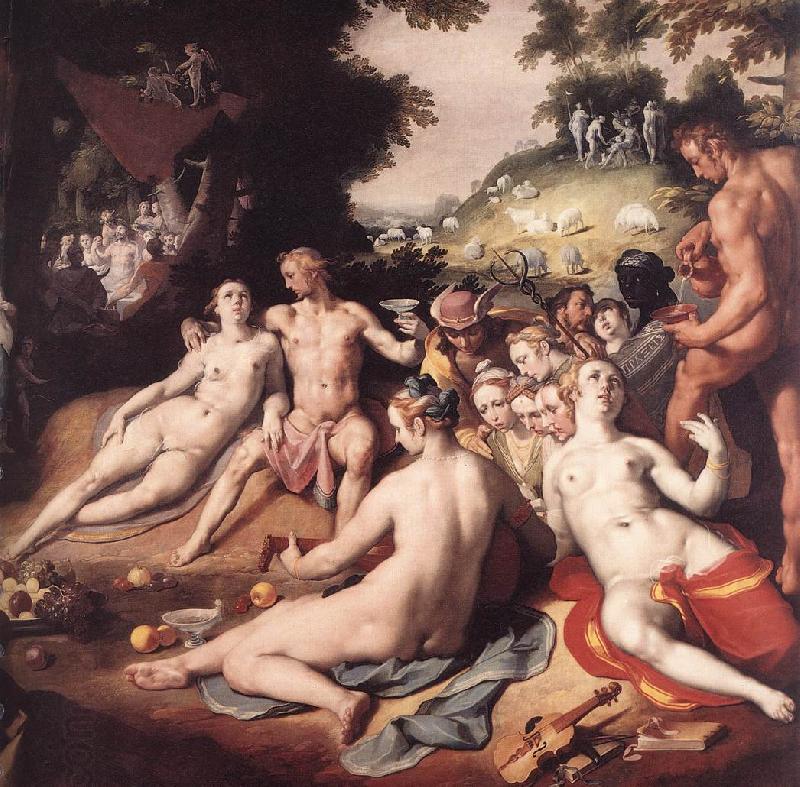 CORNELIS VAN HAARLEM The Wedding of Peleus and Thetis (detail) sd oil painting picture